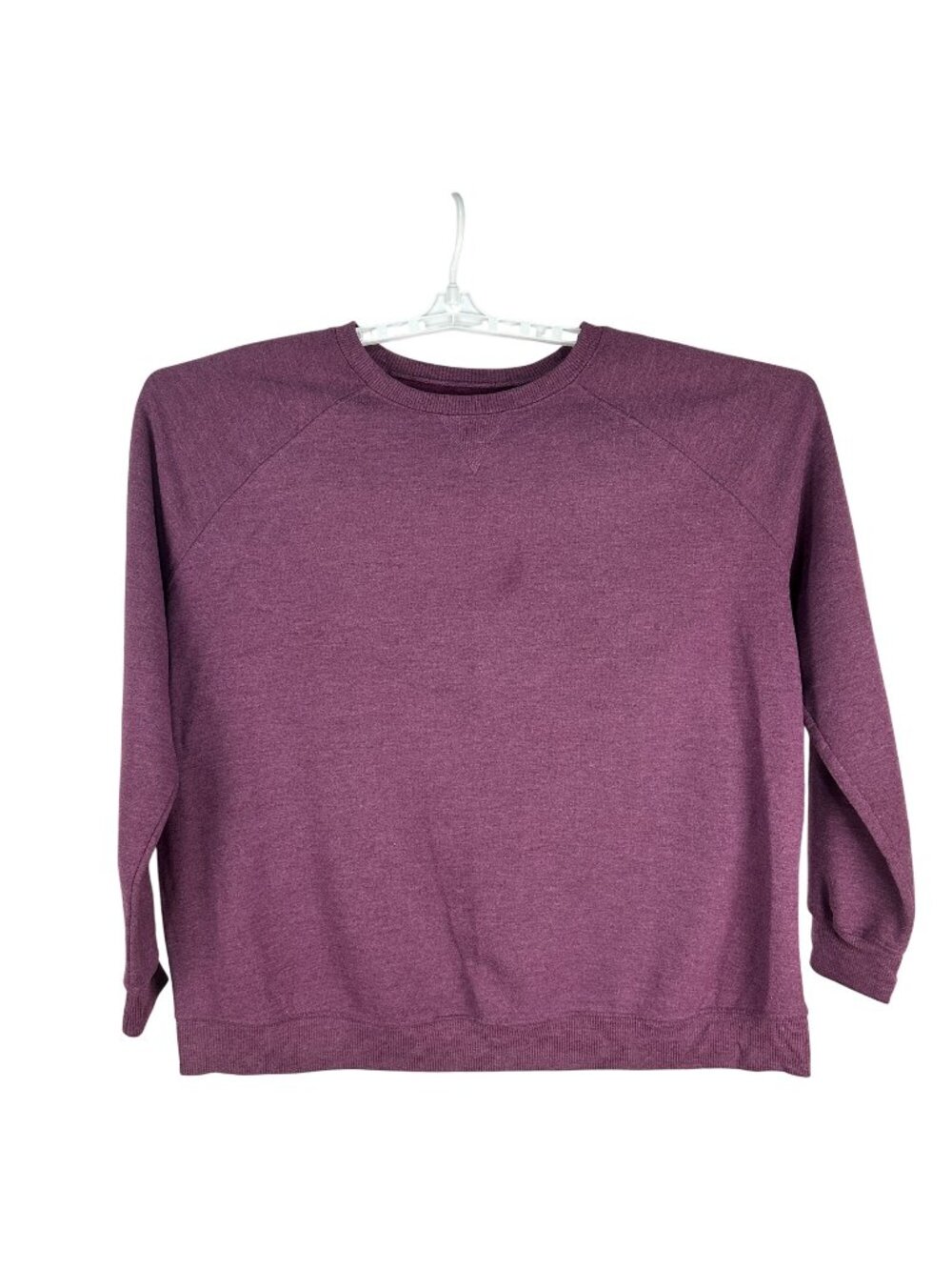 Terra & Sky Purple Womens Plus 1X Sweatshirt Crewneck Raglan Long Sleeve